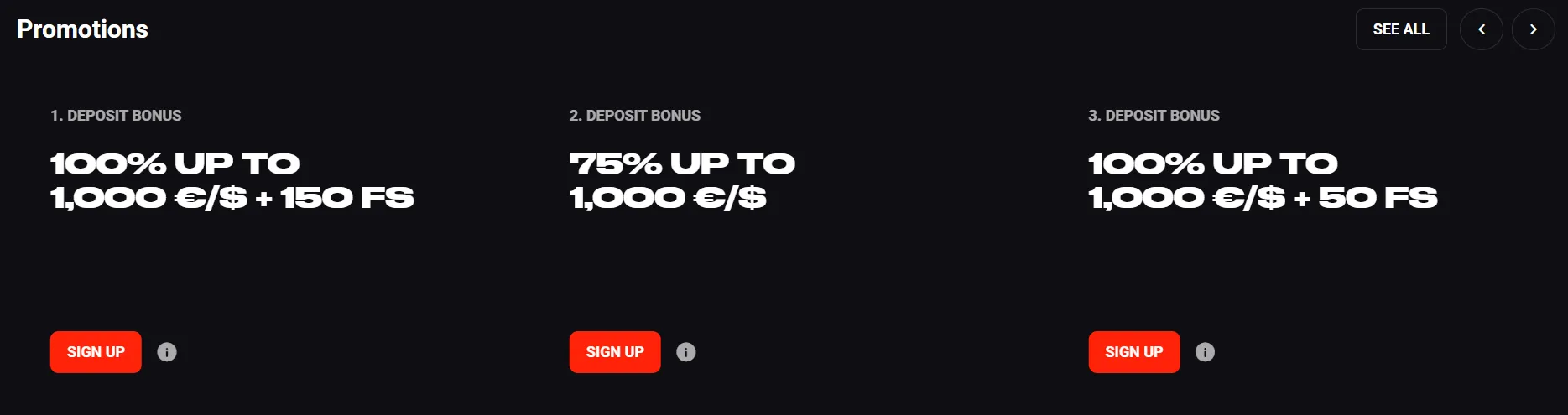 N1 Casino bonus offers